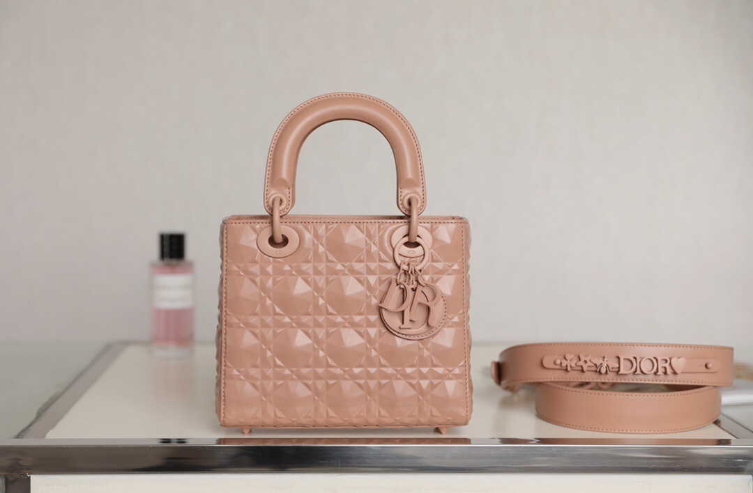 Dior Small Lady Dior My ABCDior Bag in beige Cannage lambskin leather