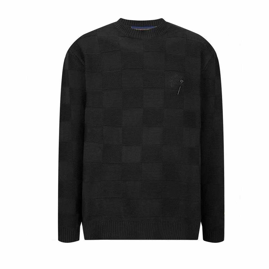 LV Damier Signature Crewneck sweater in black