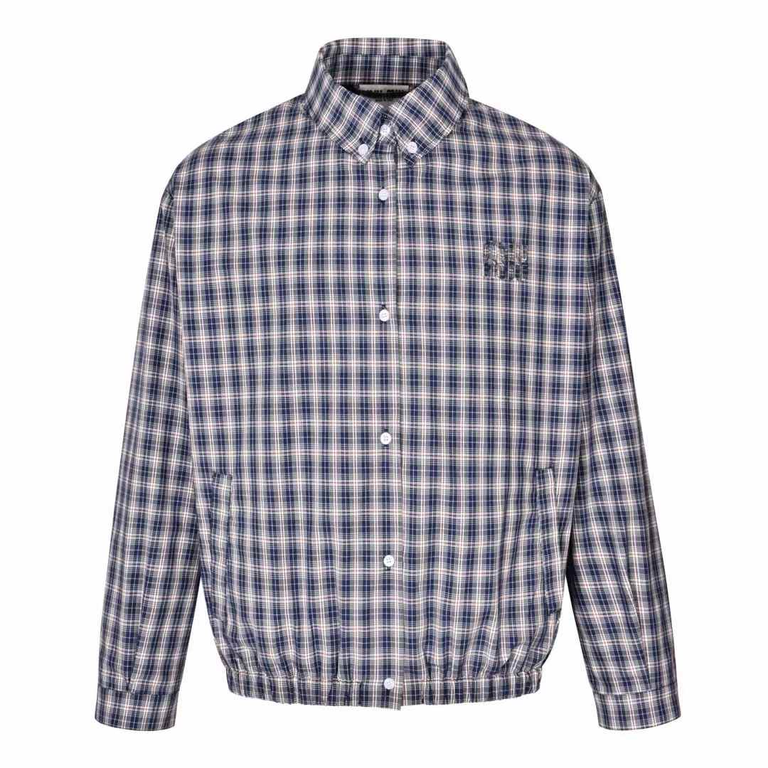 Miu Miu checked blouson jacket