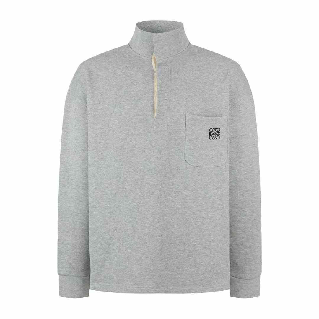 Loewe Anagram half-zip sweatshirt grey