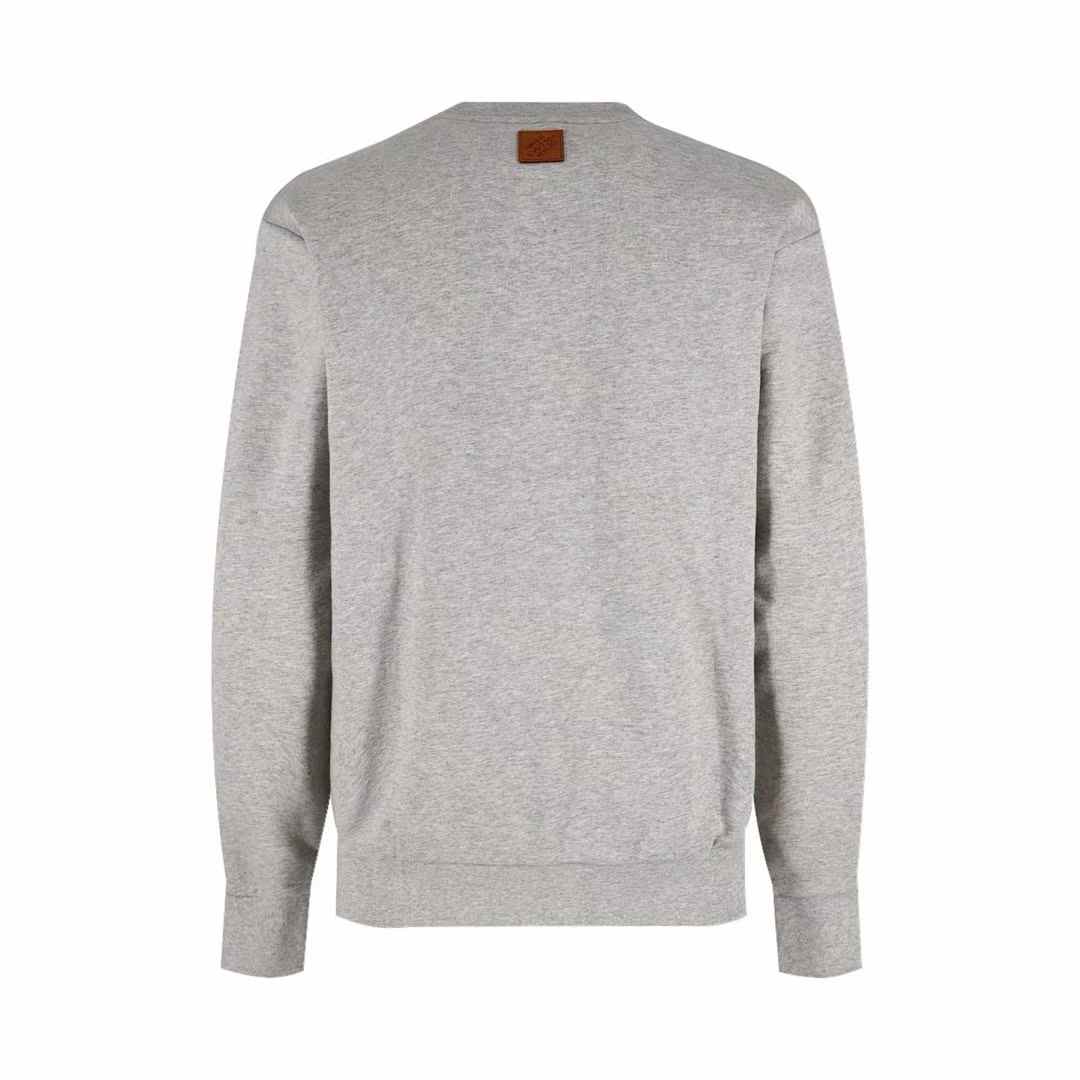 LV x Nigo Embroidered Sweatshirt in Dark Heather Gray