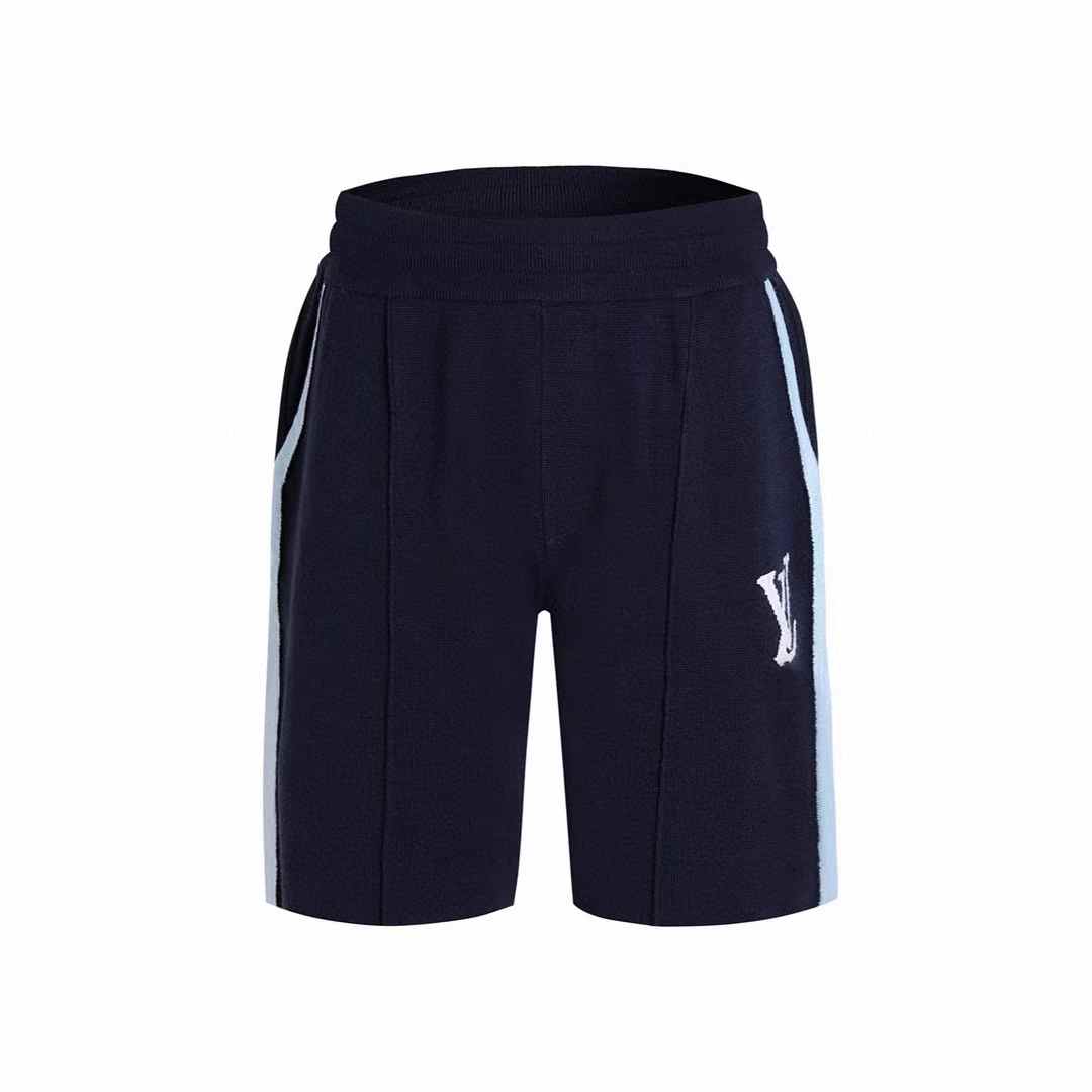 LV navy knit shorts