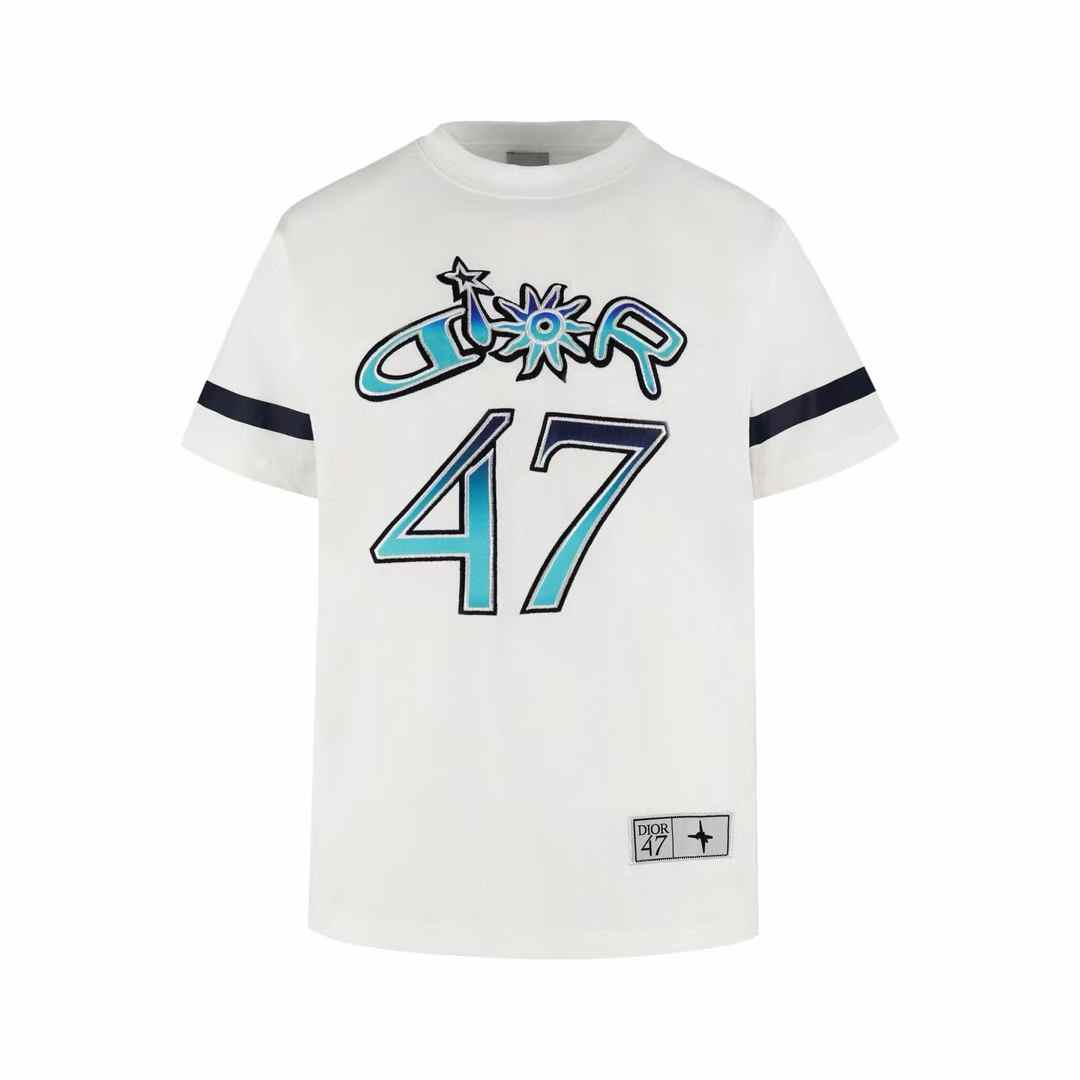 DIOR AND LEWIS HAMILTON T-Shirt in a relaxed fit, made of white slub cotton jersey