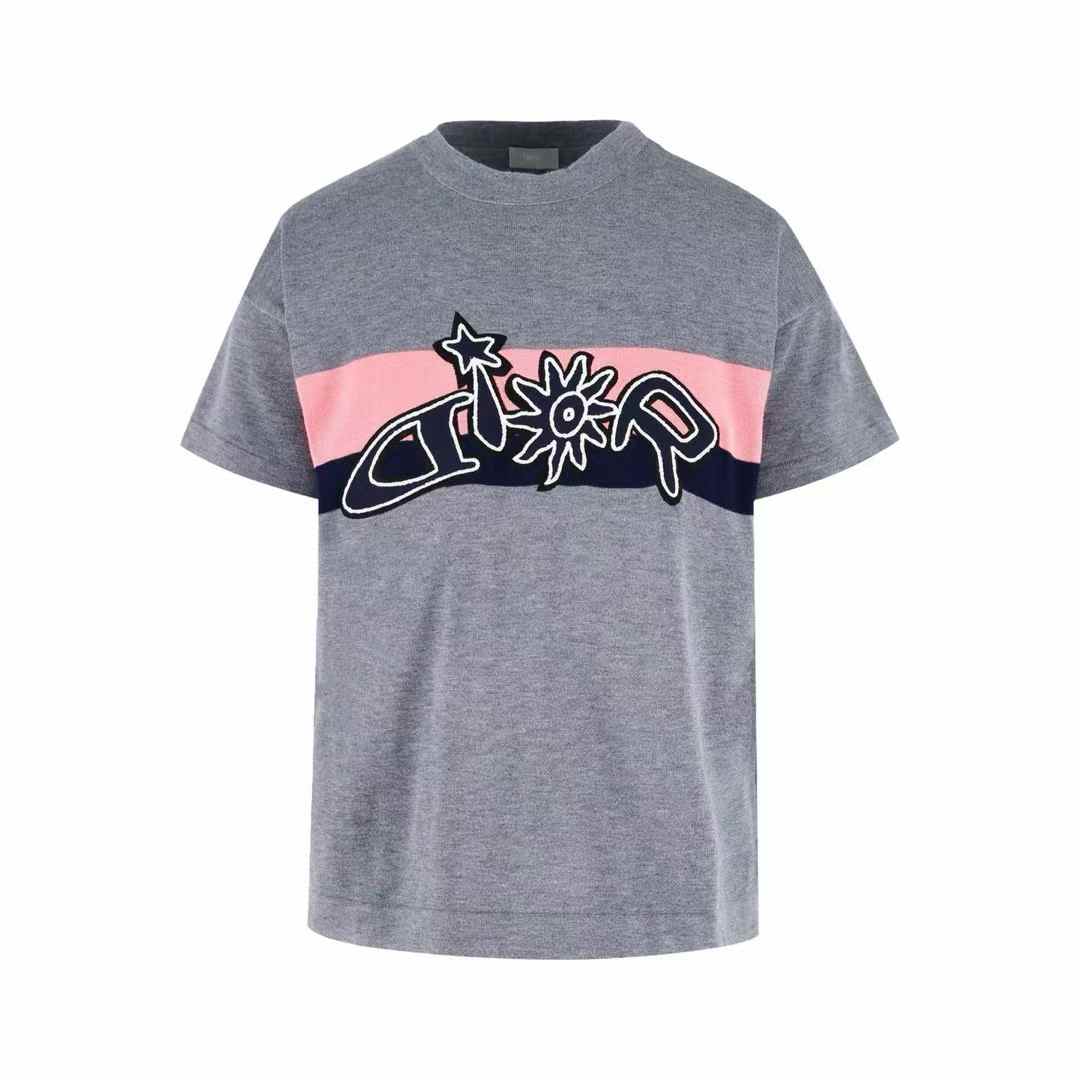 Dior and Lewis Hamilton T-shirt wool knit grey
