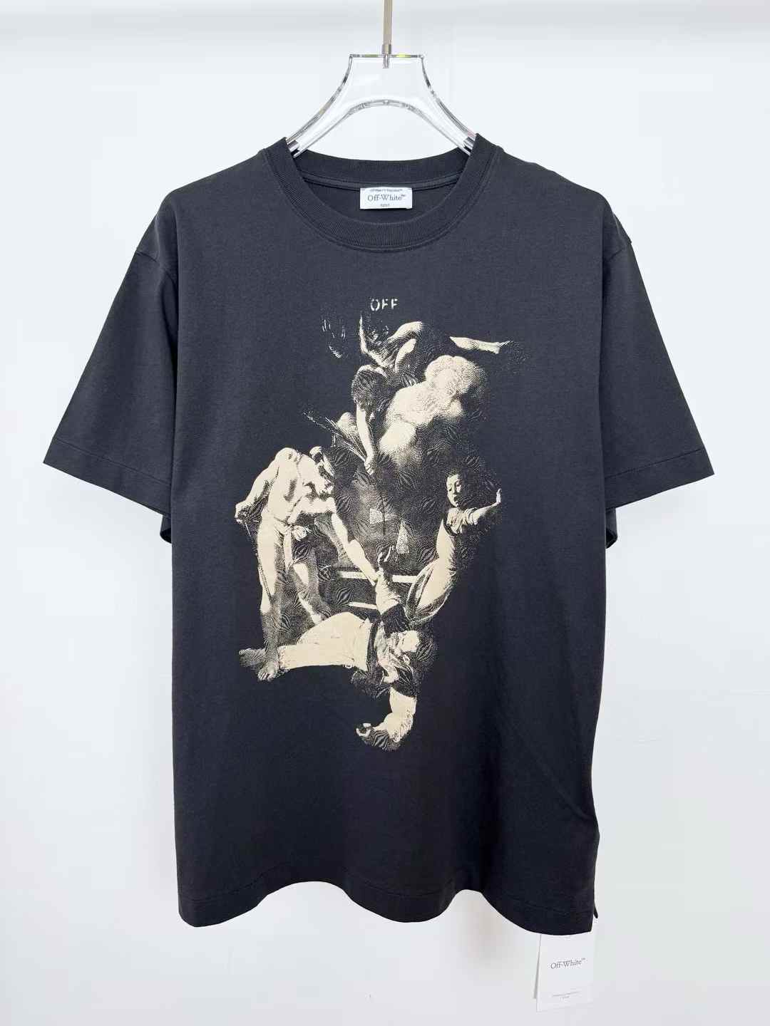Off-White Martyrdom-print black cotton T-shirt