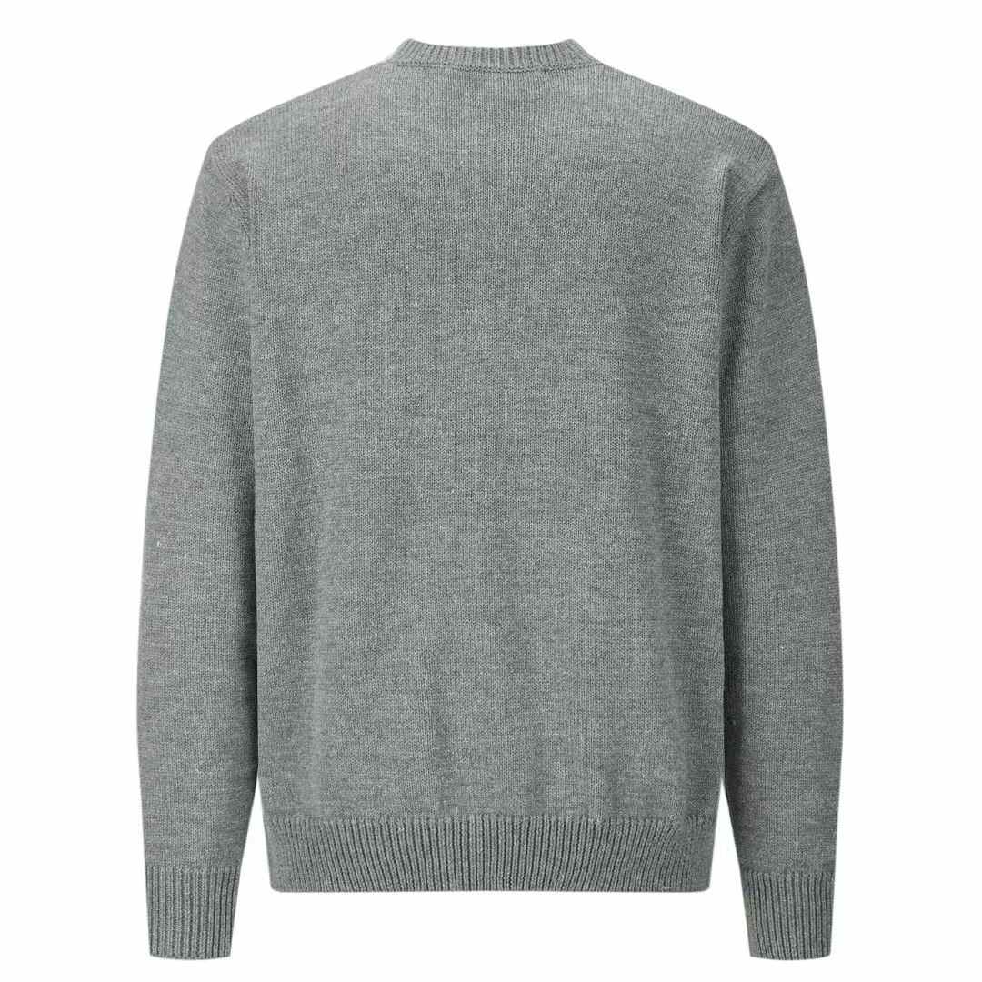 Loewe Anagram Logo-Embroidered Wool Sweater Grey