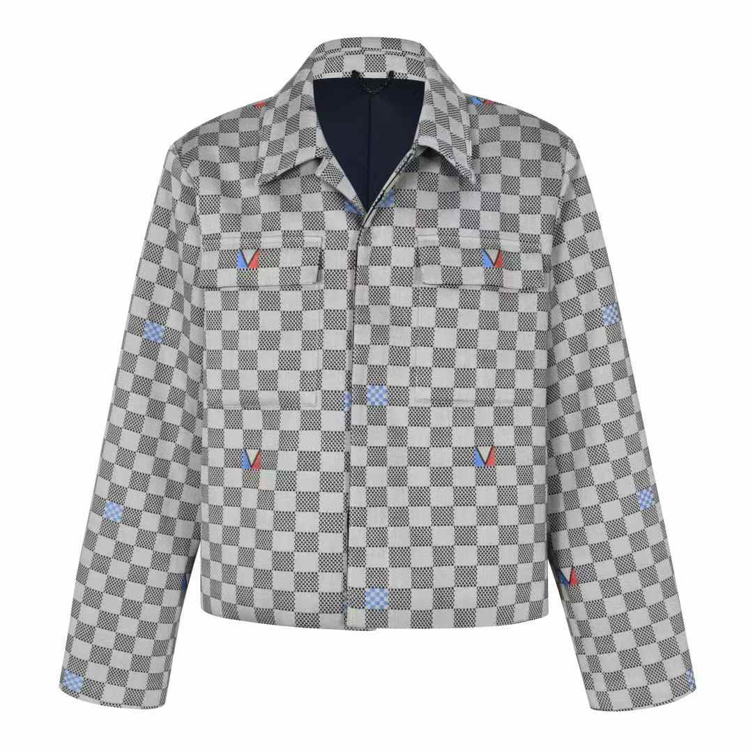 LV Damier Open Collar Cotton Overshirt