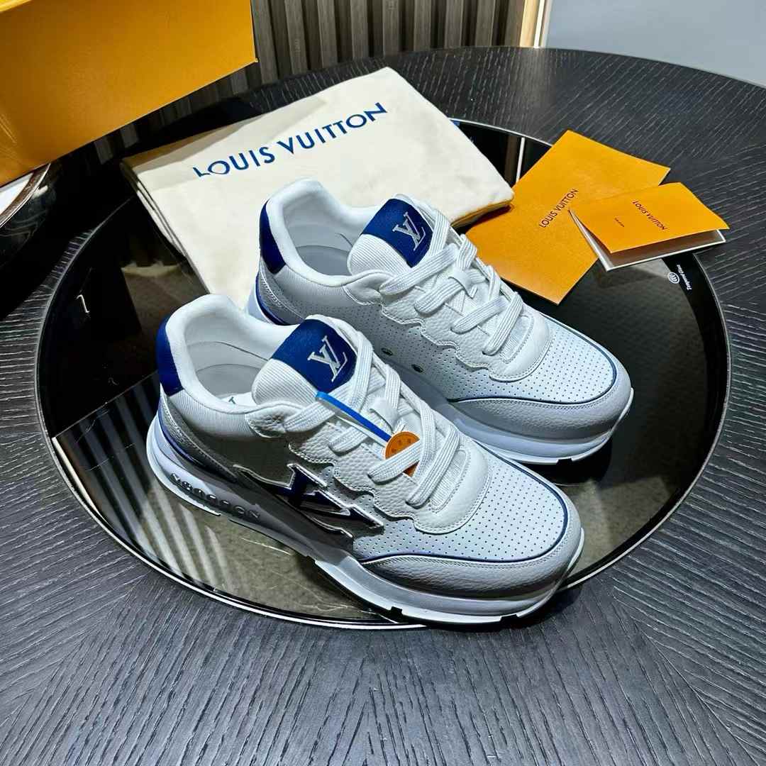 LV Classic sneakers white and blue