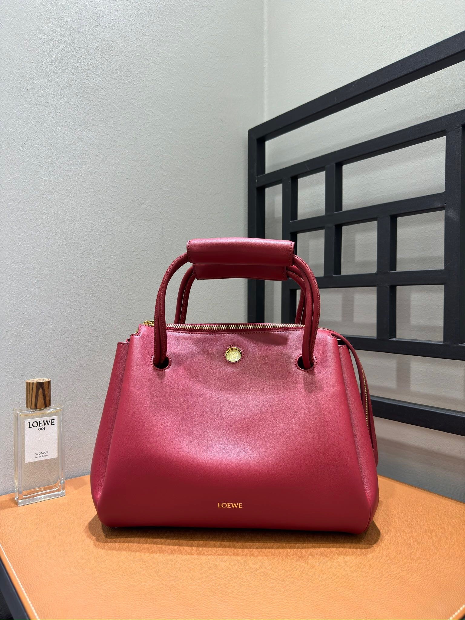 Loewe Madrid bag in red supple calfskin leather