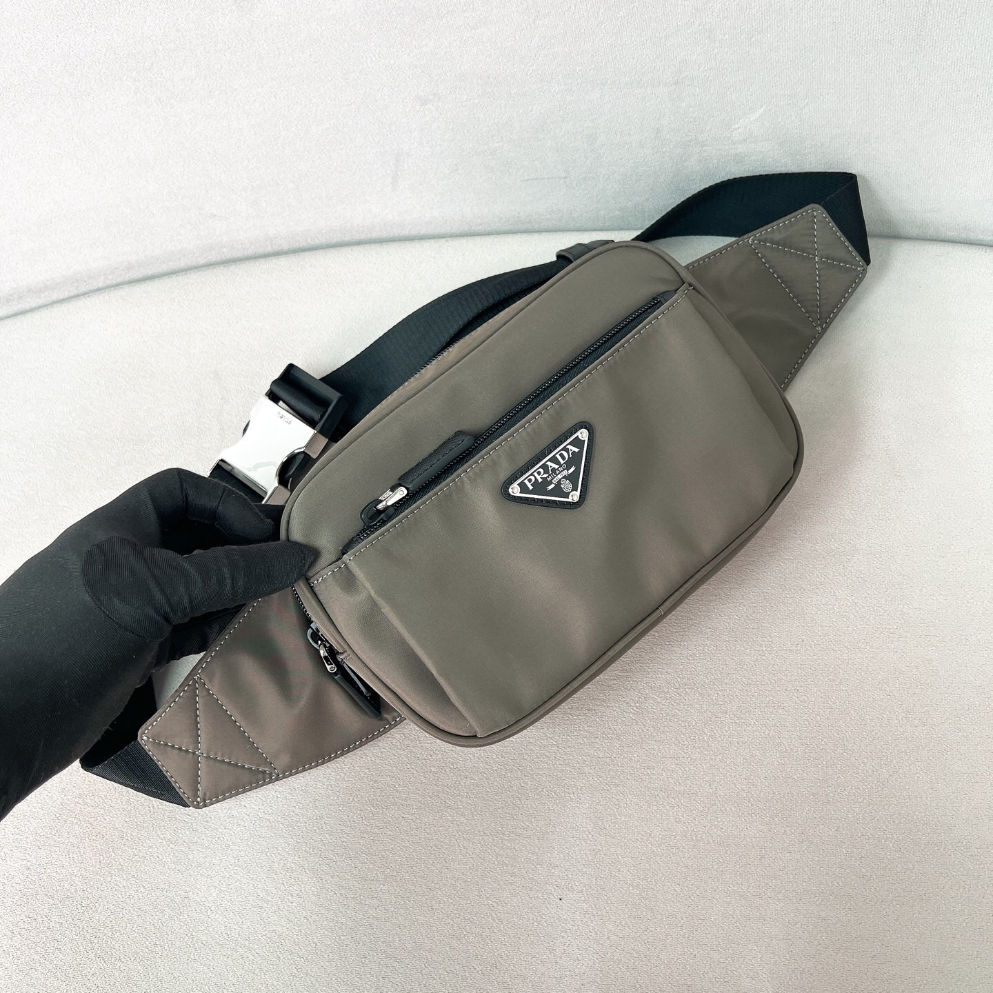 Prada Re-Nylon and Saffiano leather belt bag