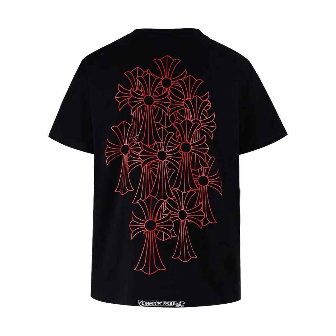 Chrome Hearts CH T-SHRT 1 Back Sematary Cross Print T-shirt Black