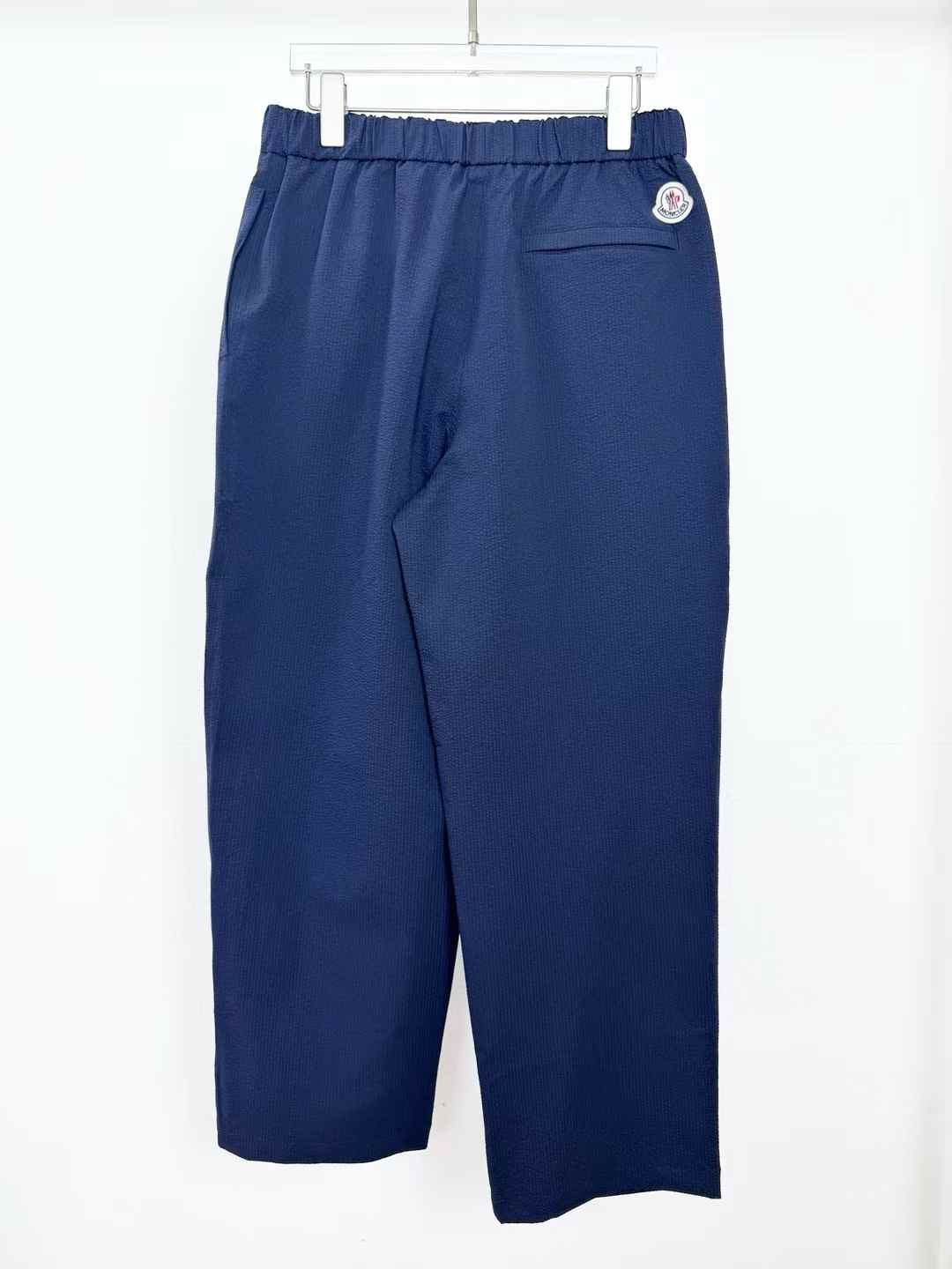 Moncler logo-patch track pants in navy blue