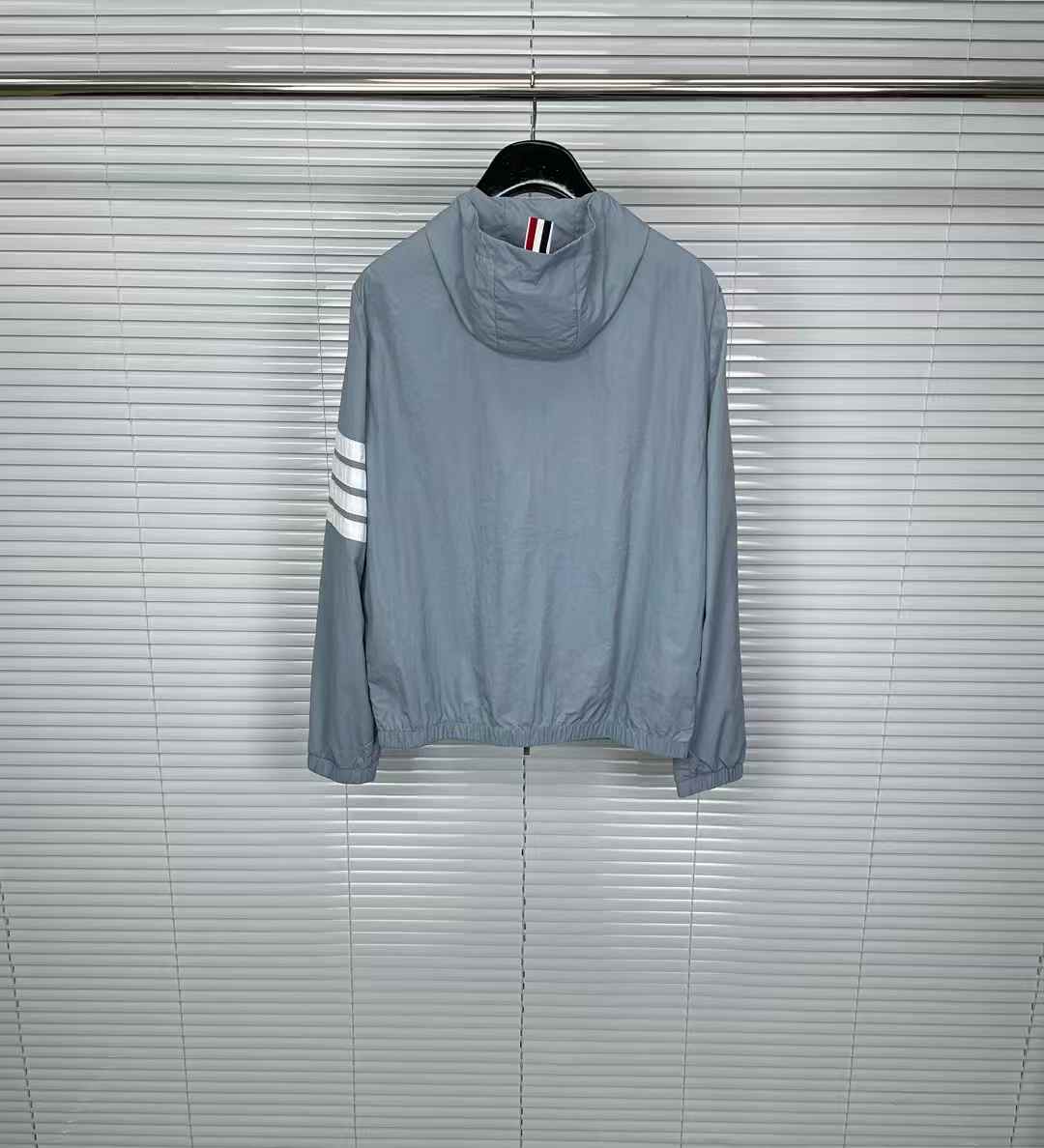 Thom Browne Ripstop Mesh 4-Bar Hooded Jacket