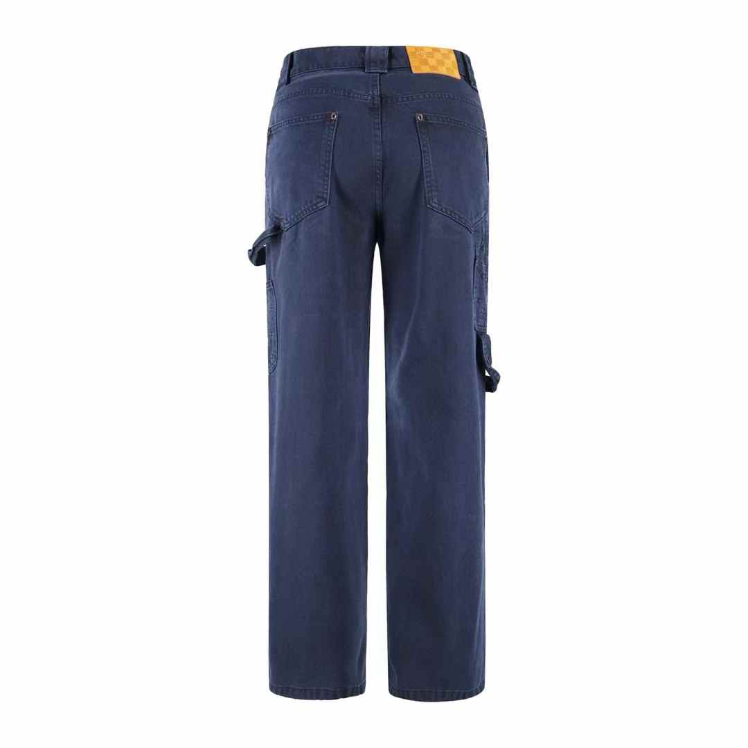 LV blue carpenter pants.