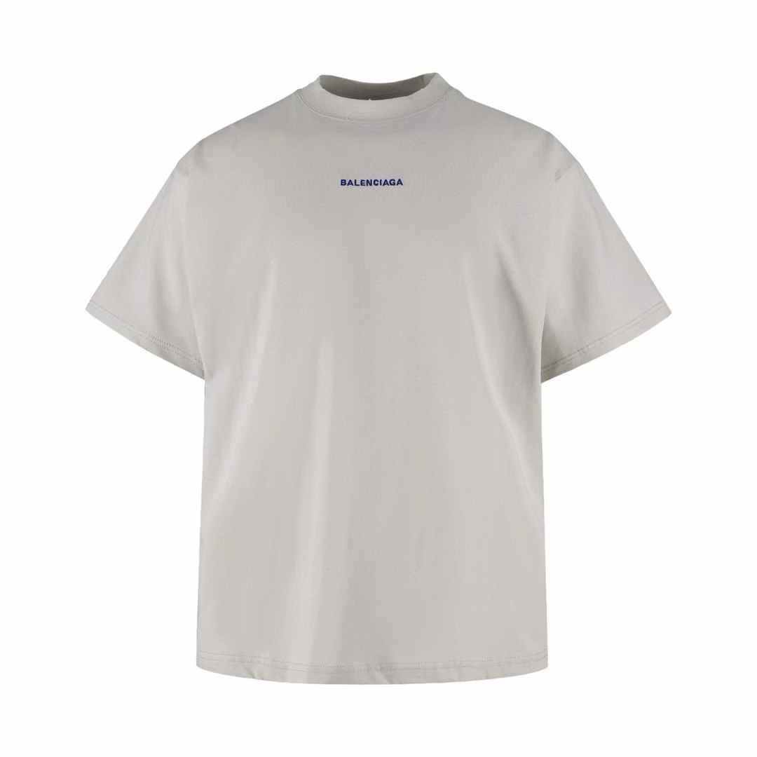 Balenciaga logo crew-neck T-shirt in slate grey