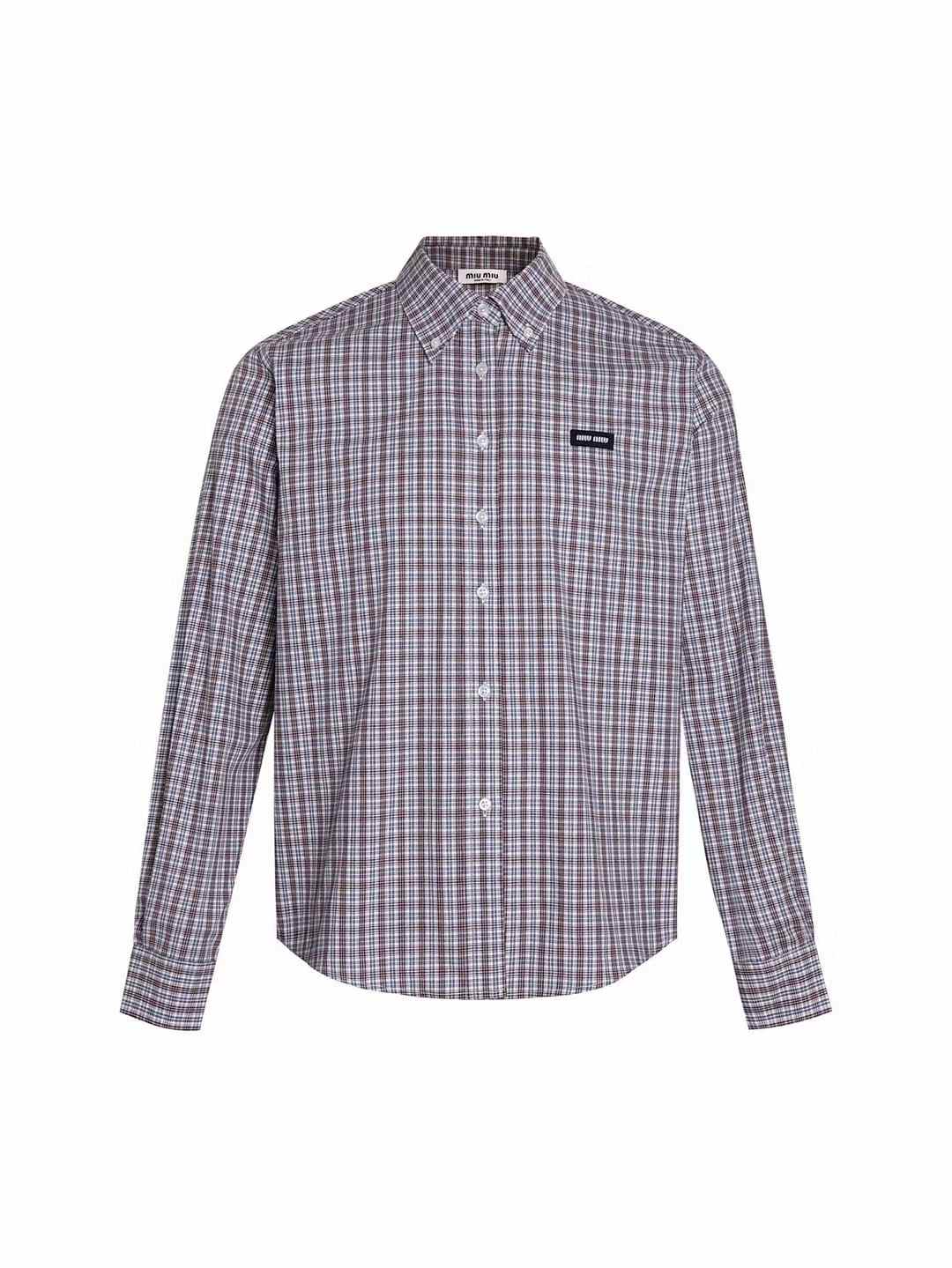 Miu Miu checked shirt in a cotton poplin material