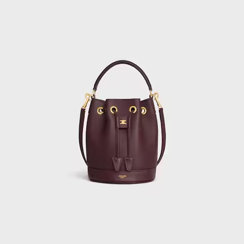 Celine Teen Clara bag in supple grained calfskin in the color Deep Burgundy