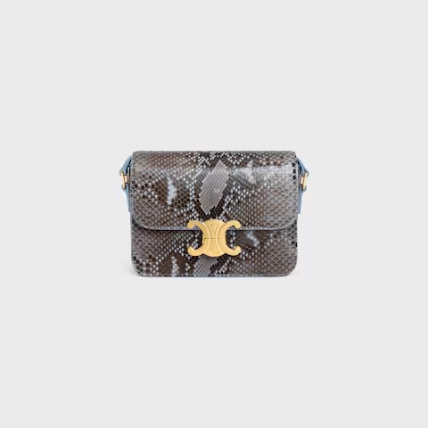 Celine Teen Triomphe bag in python patchwork