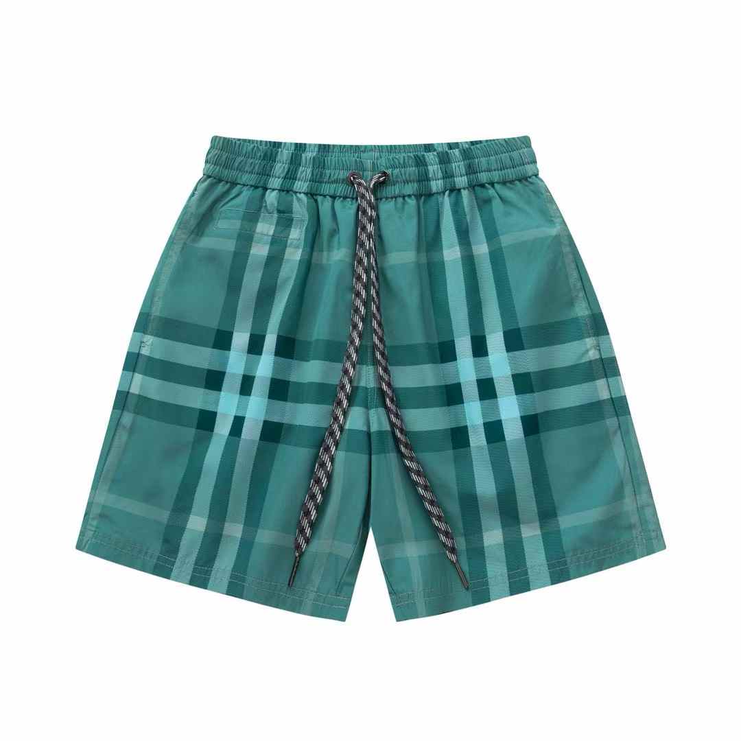Burberry check swim shorts Green