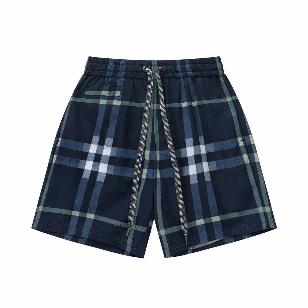 Burberry navy blue checkered swim shorts