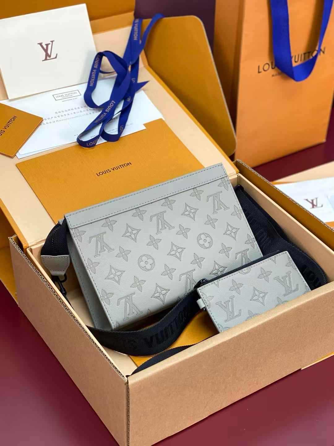 LV Pochette To-Go in Monogram Shadow calfskin
