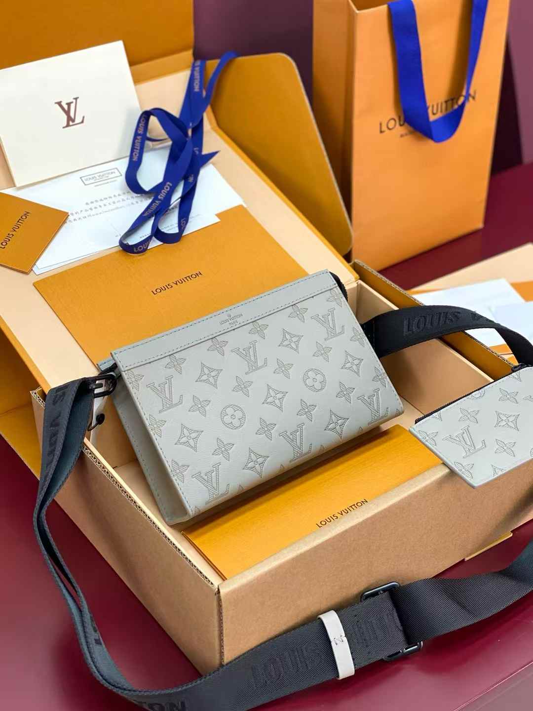 LV Pochette To-Go in Monogram Shadow calfskin