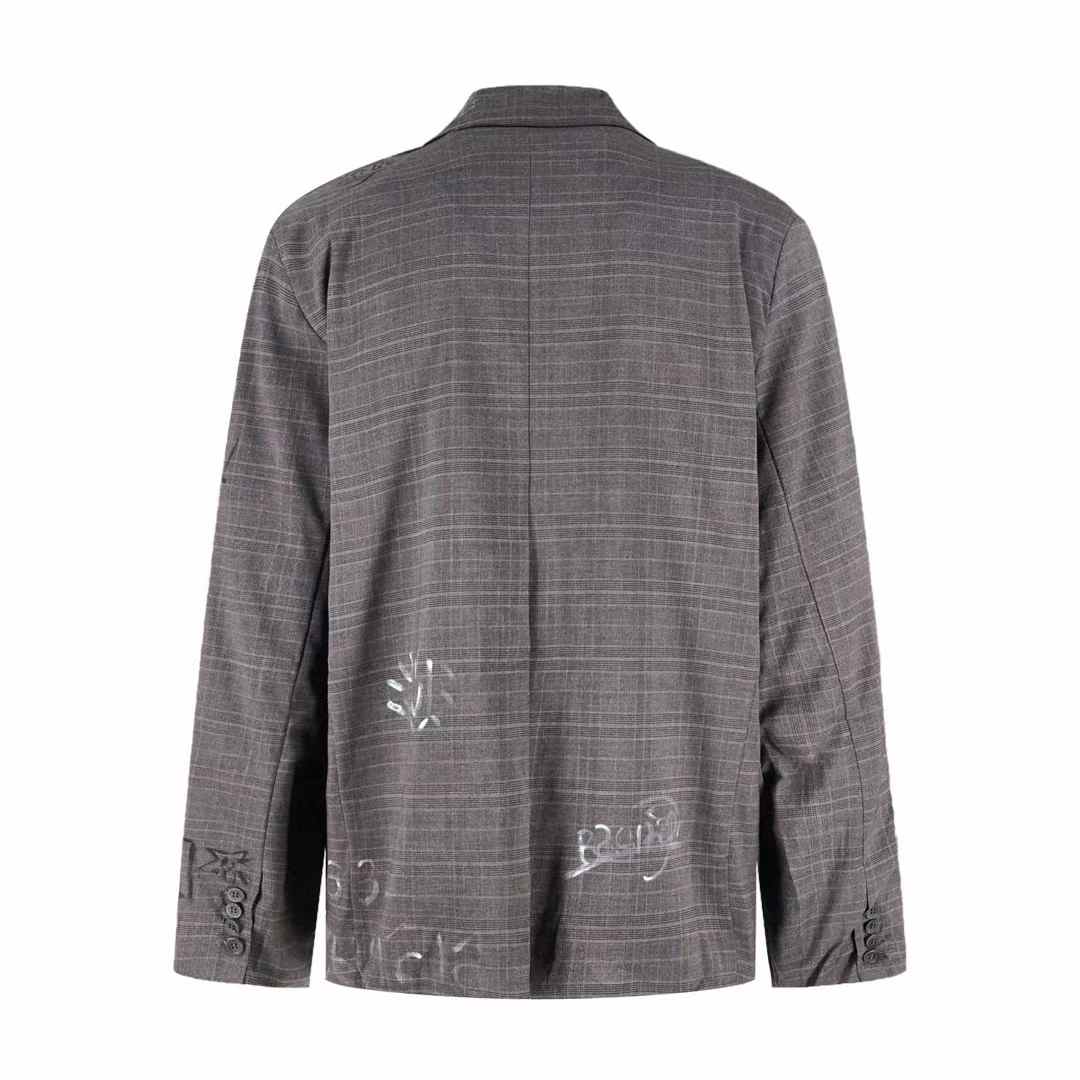 Balenciaga Graffiti Skater Tailored Jacket in gray
