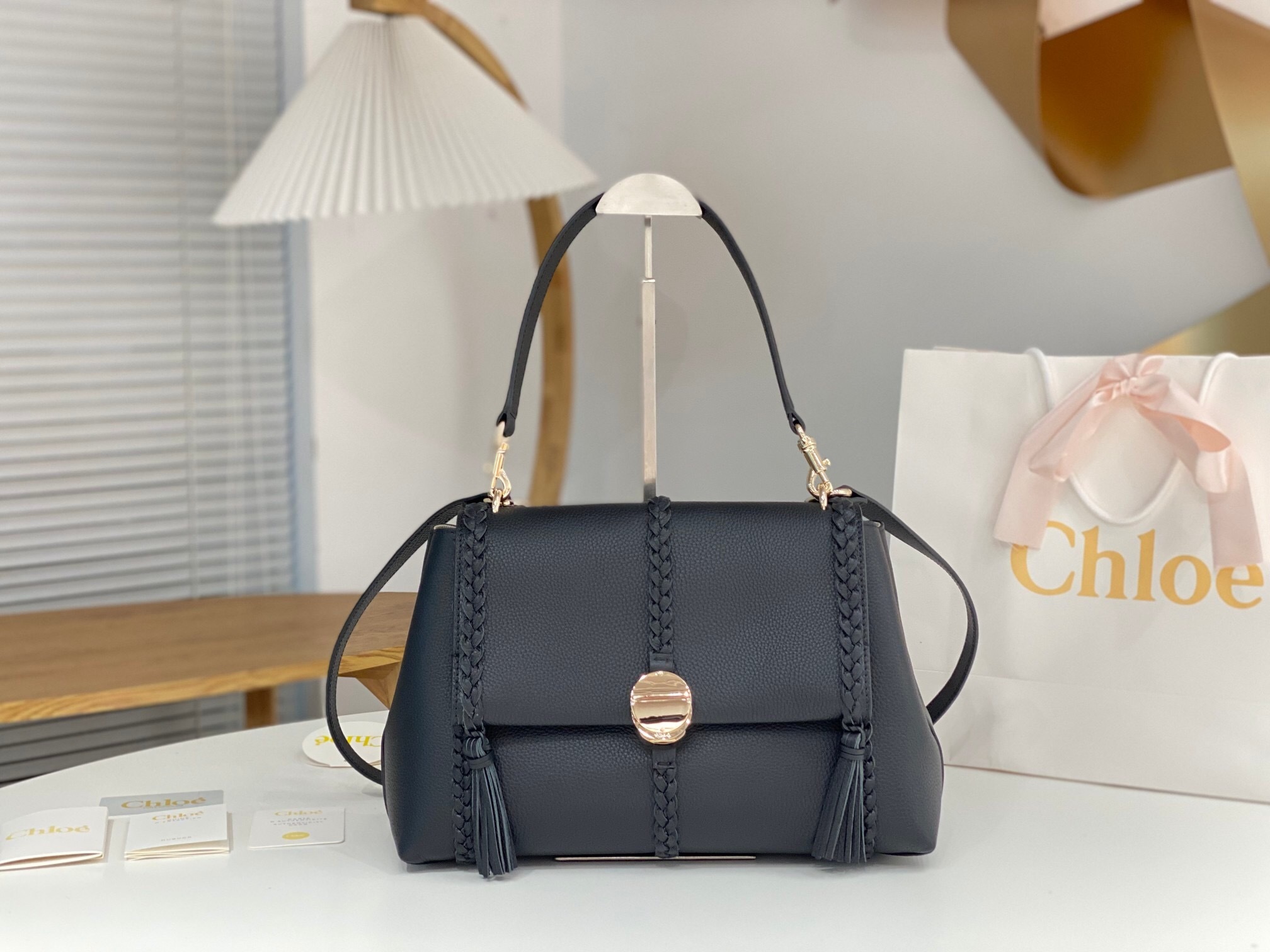 Chloe Penelope shoulder bag in black leather