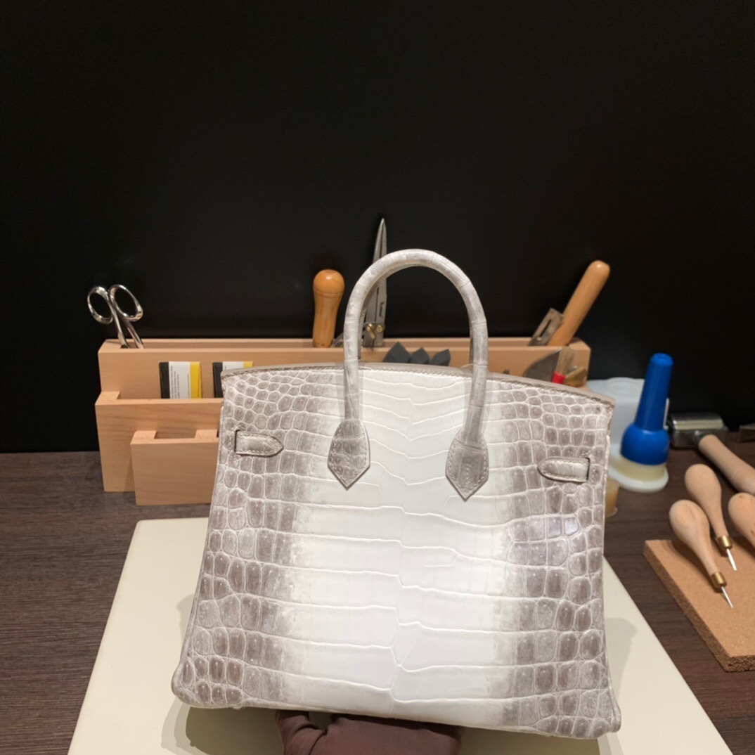 Hermes Himalaya Birkin bag crafted from Niloticus crocodile leather
