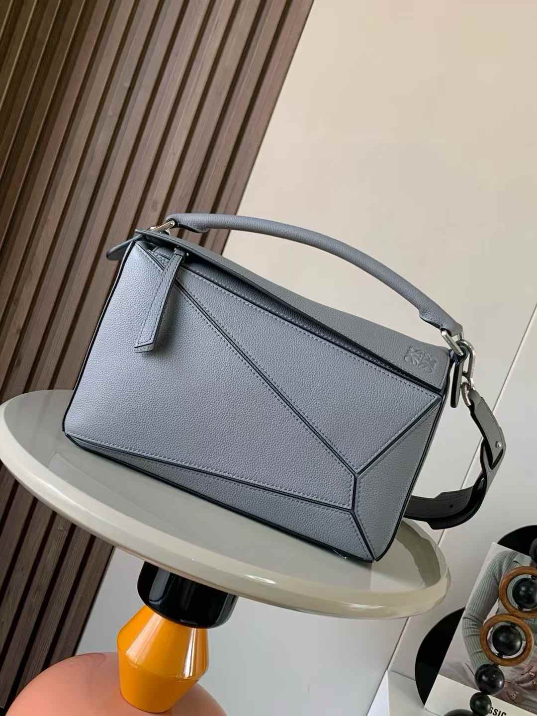 Loewe Puzzle bag in stone blue calfskin leather