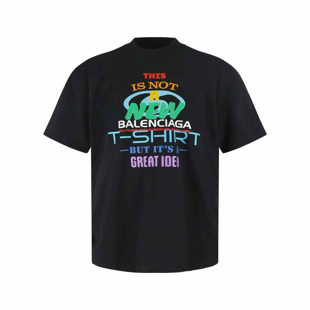 Balenciaga "Not Been Done" oversized t-shirt in vintage jersey with a color logo print.