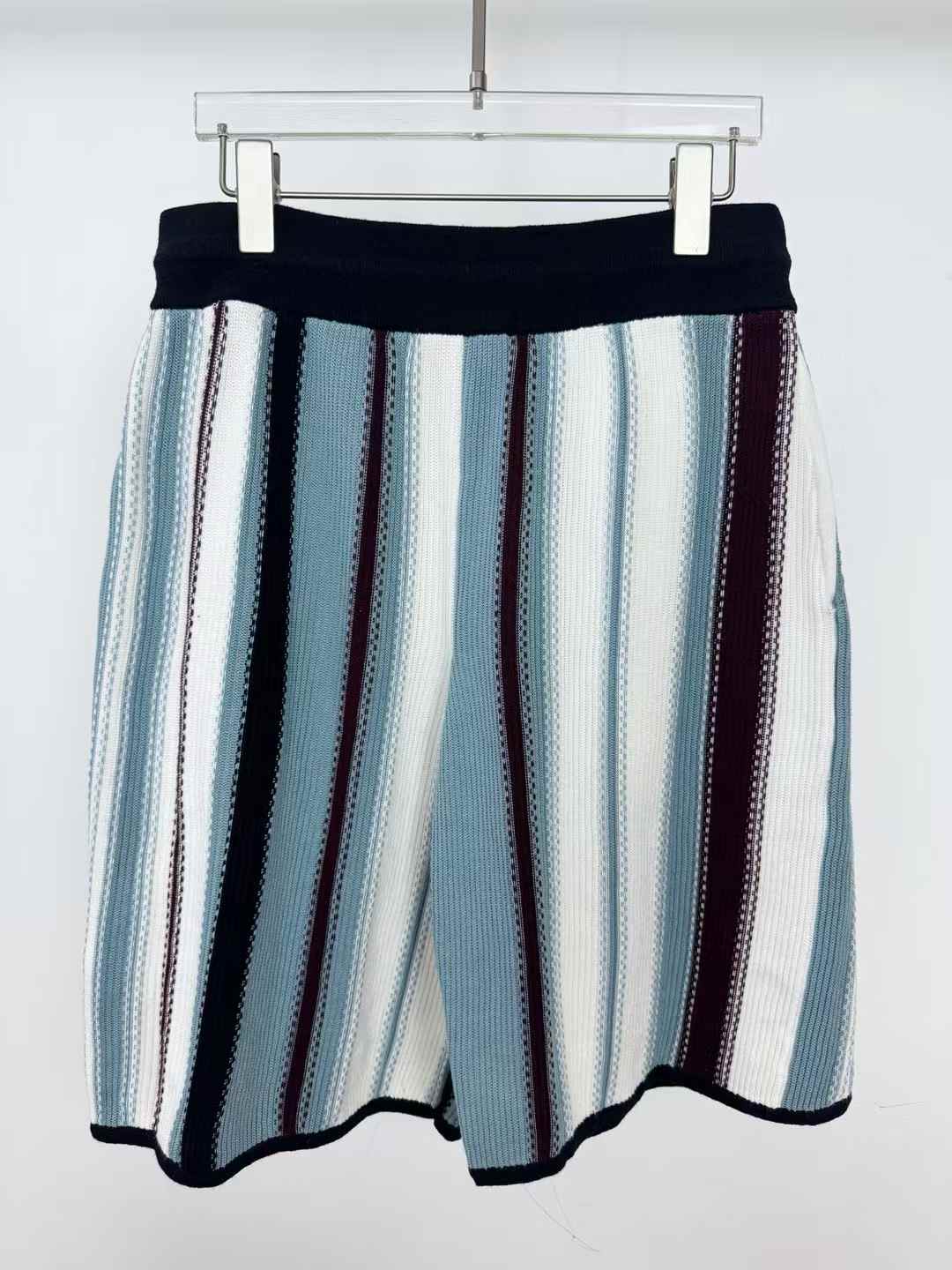 LV striped crochet shorts