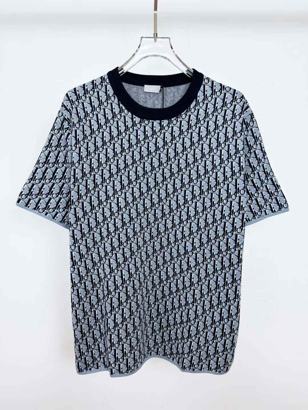 Dior Oblique cotton jacquard T-shirt in blue