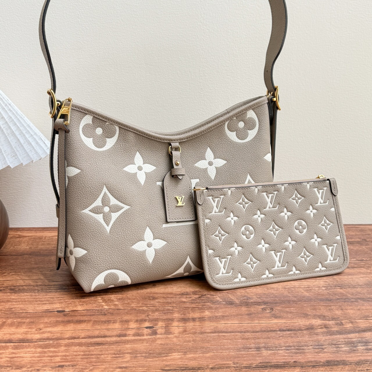 LV Carryall PM bag in Monogram Empreinte leather