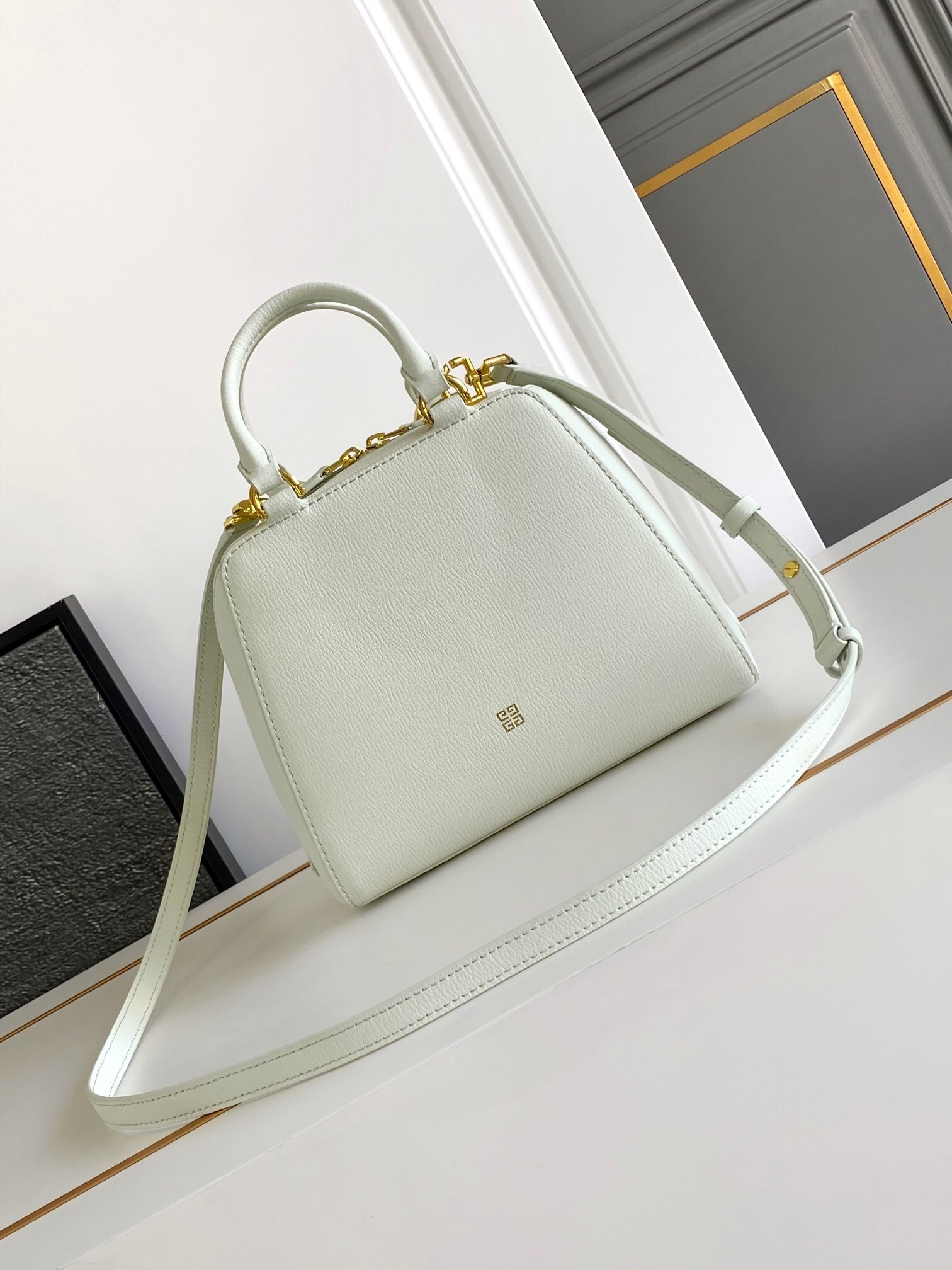 Givenchy mini Antigona Cube bag in white buffalo leather