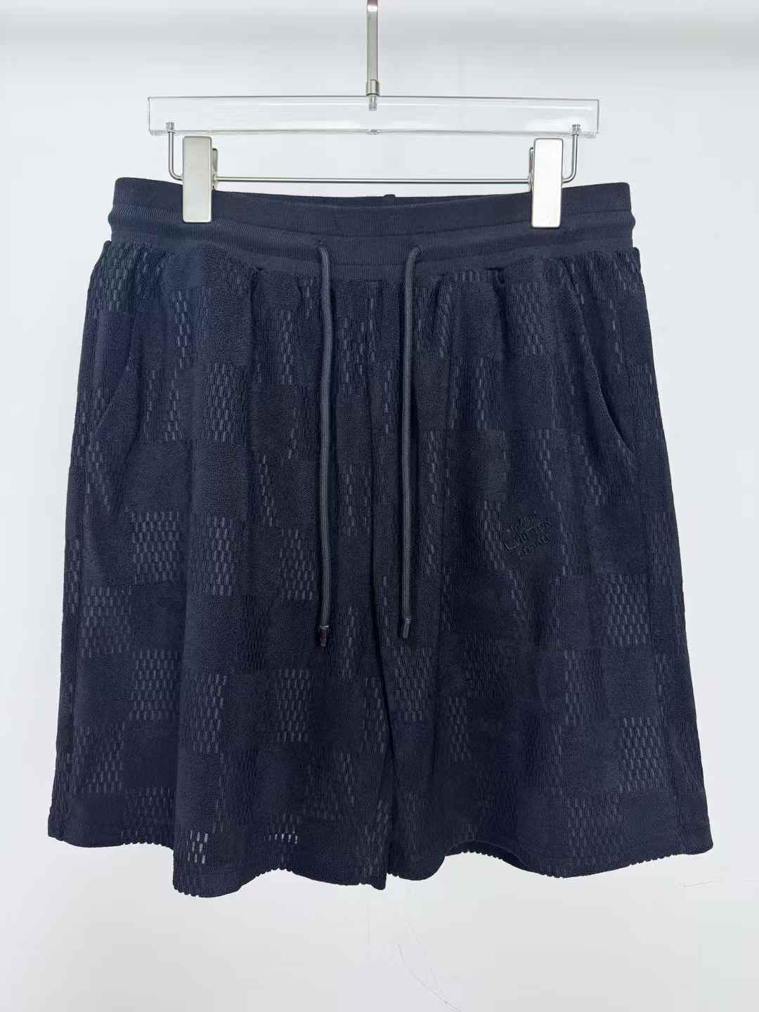 lv Stencil-effect Monogram Shorts in black technical fabric