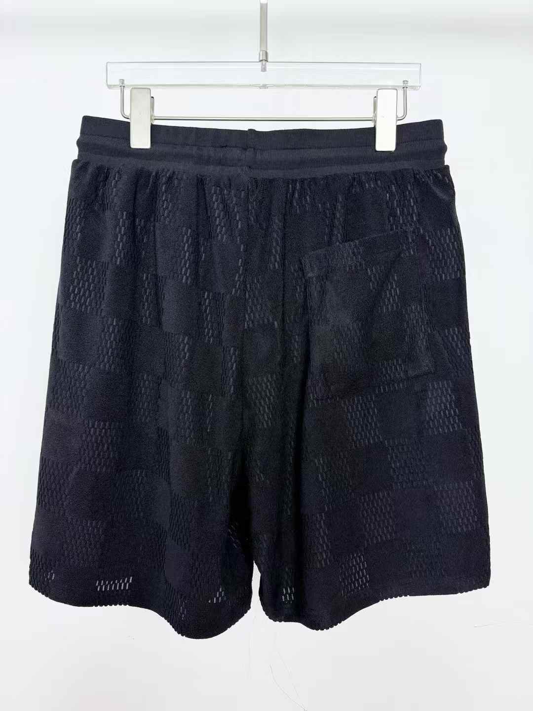lv Stencil-effect Monogram Shorts in black technical fabric