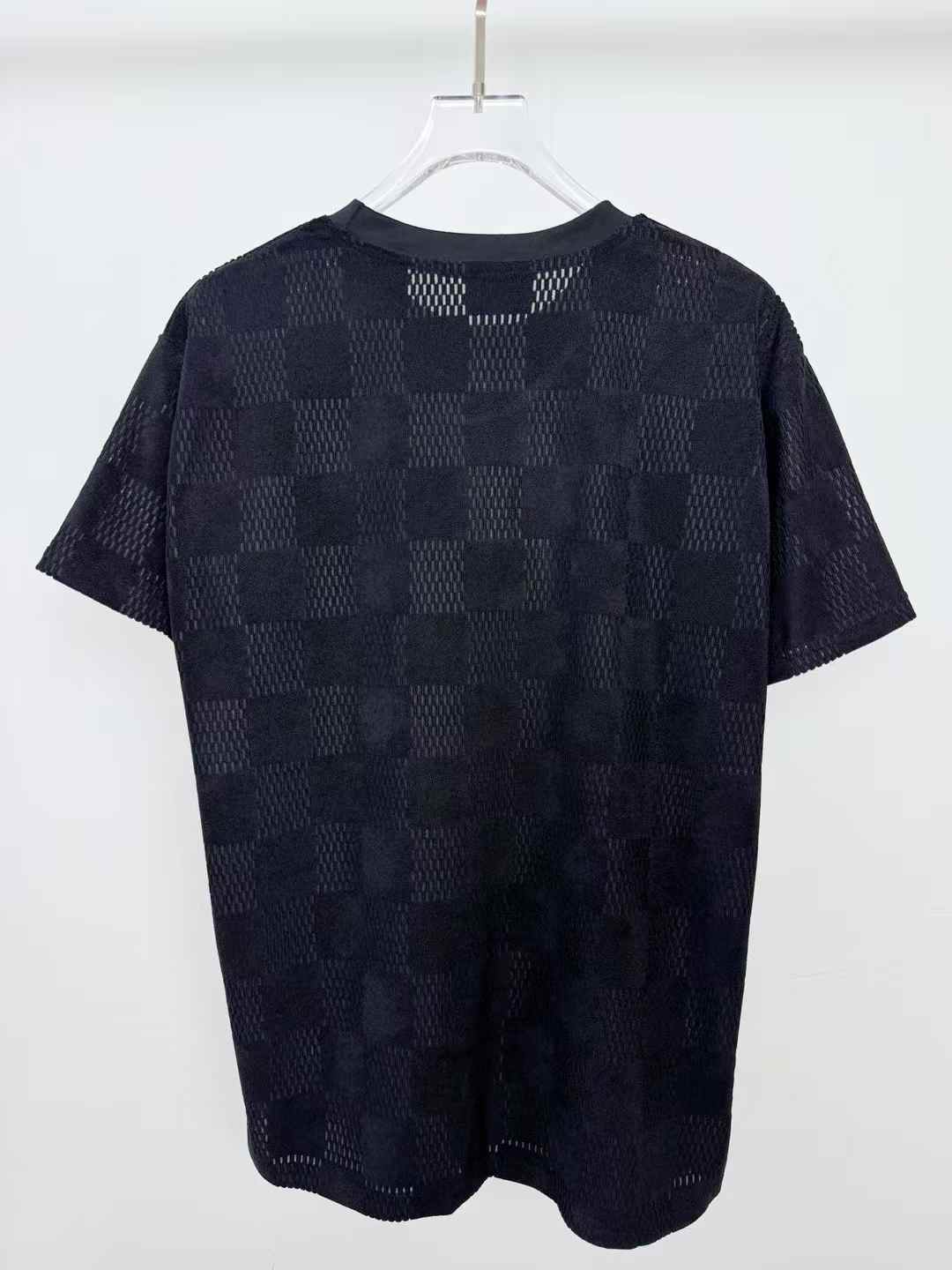Damier French Terry cotton T-shirt in black