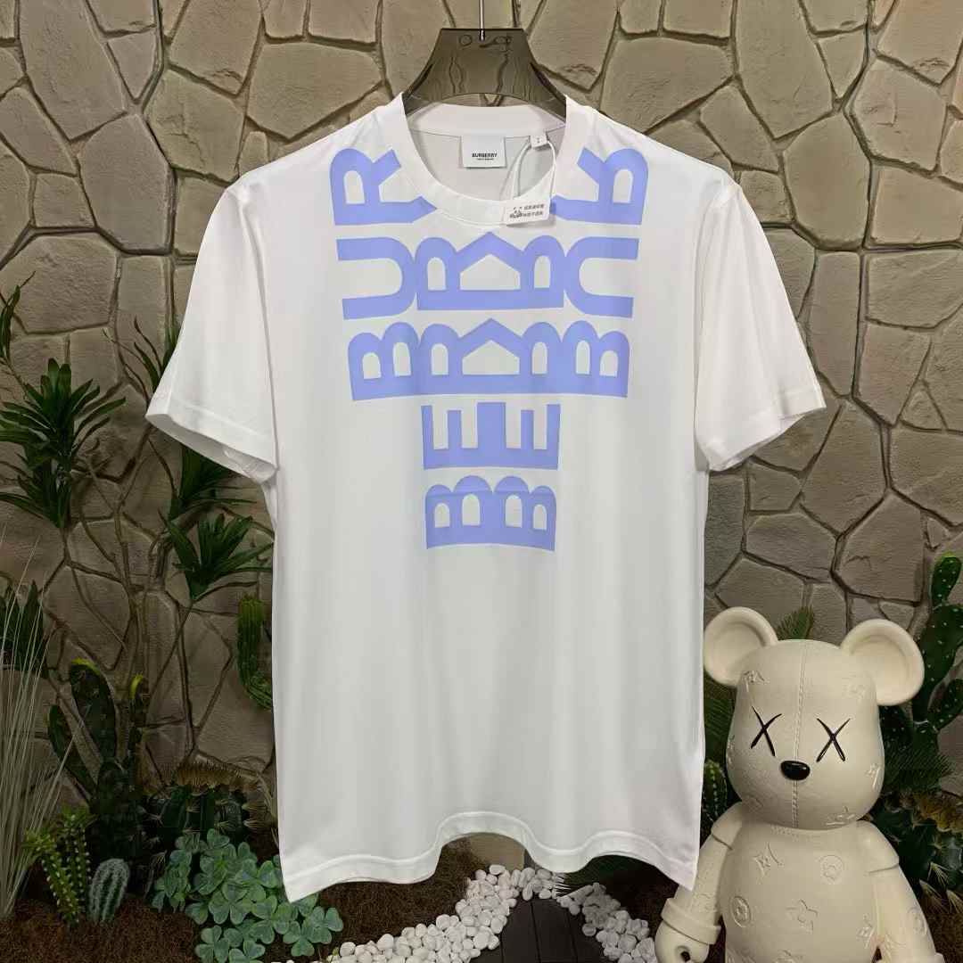 Burberry logo-print cotton T-shirt in white