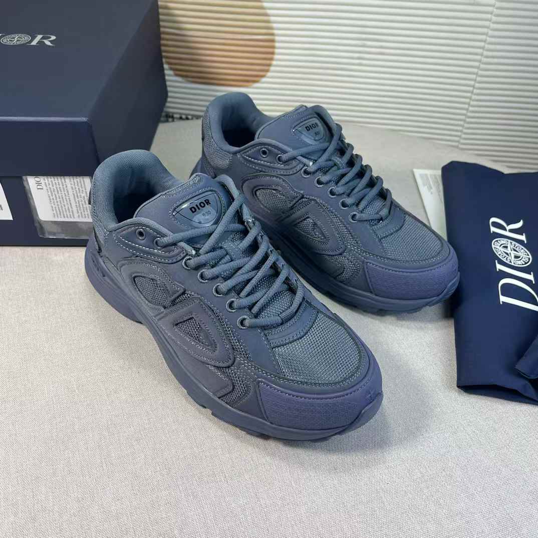 Dior x Stone Island B30 sneakers in blue technical mesh and dyed cotton