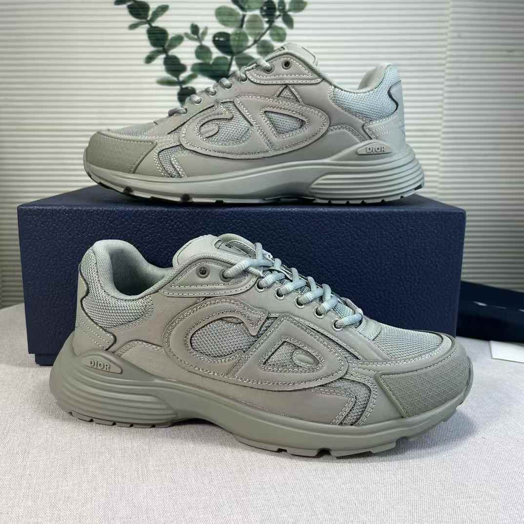 Dior x Stone Island B30 sneaker in gray technical mesh and fabric