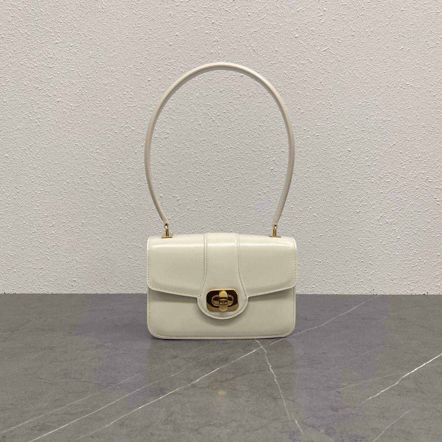 Celine Chain Shoulder Bag Claude in black satin with gold and silver sequins