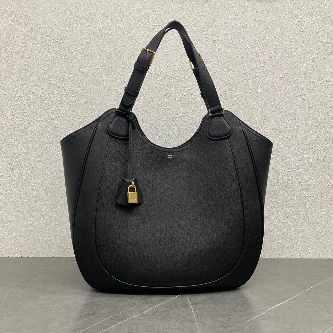 Celine Meo black leather top handle bag