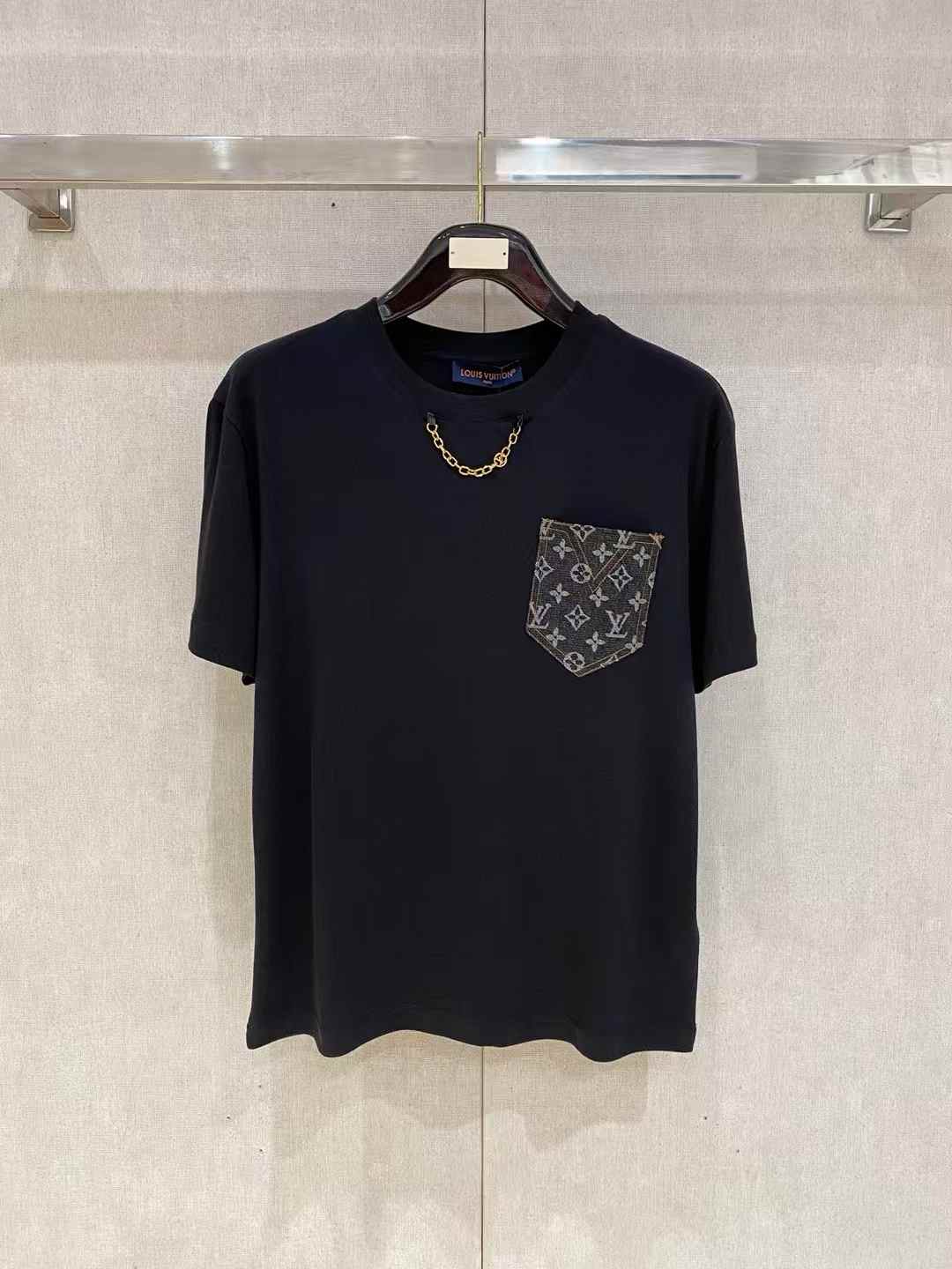 LV Monogram Pocket T-shirt in black