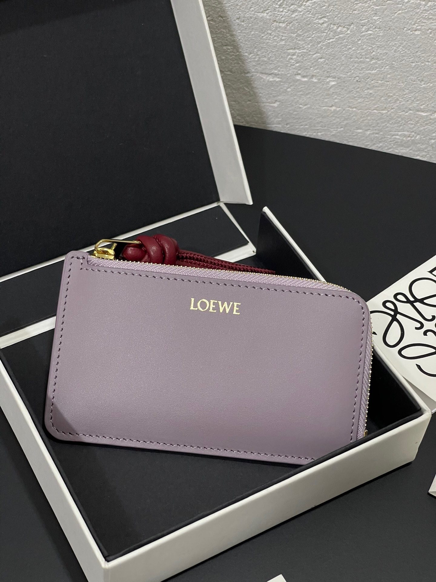 Loewe Knot Coin Calfskin Card holder