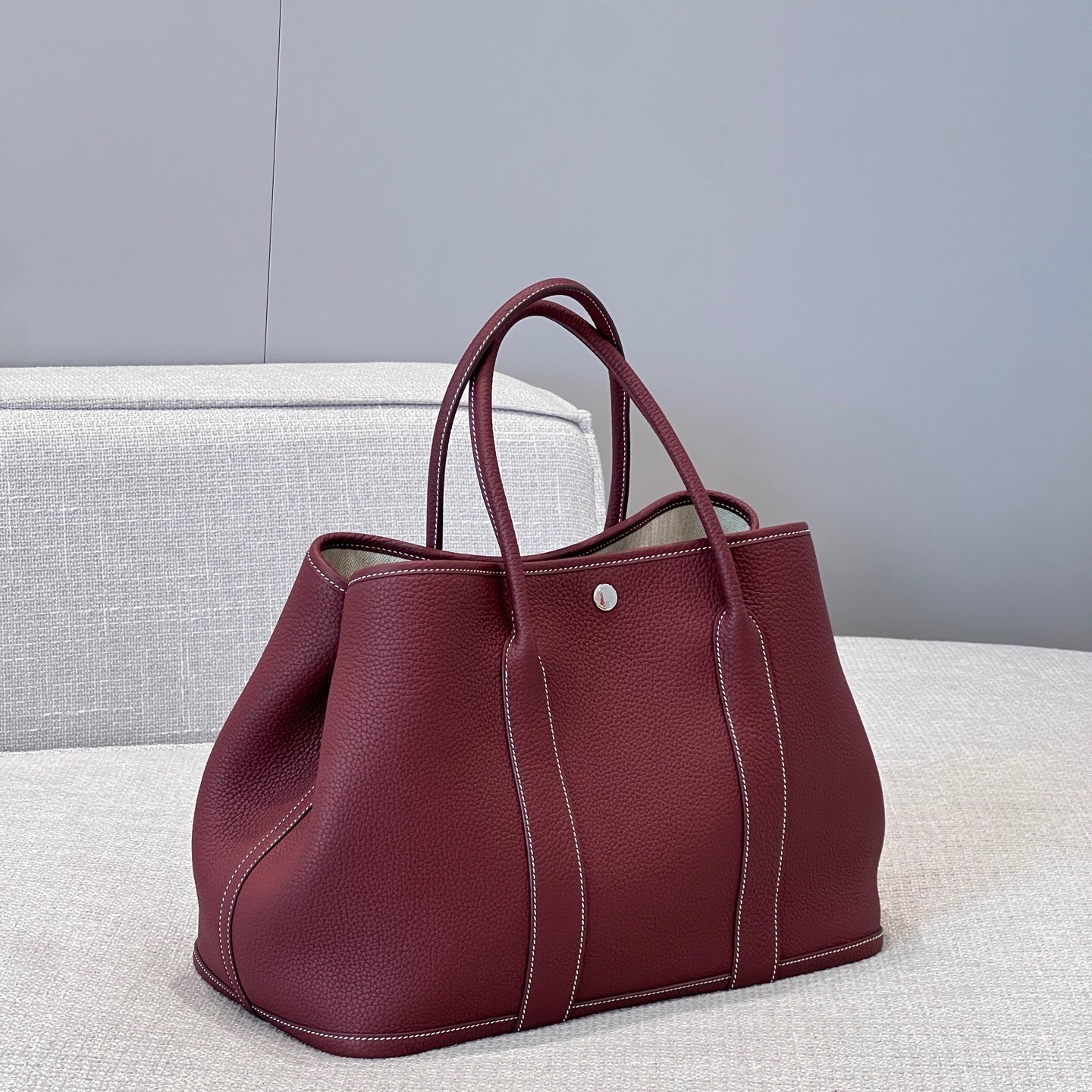 Hermès Garden Party 36 tote bag in Bordeaux or Rouge H leather