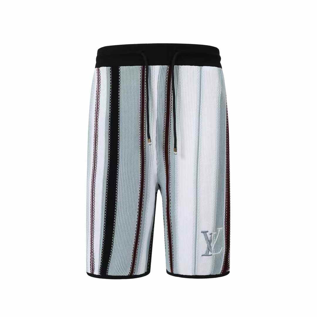 LV Striped Crochet Shorts