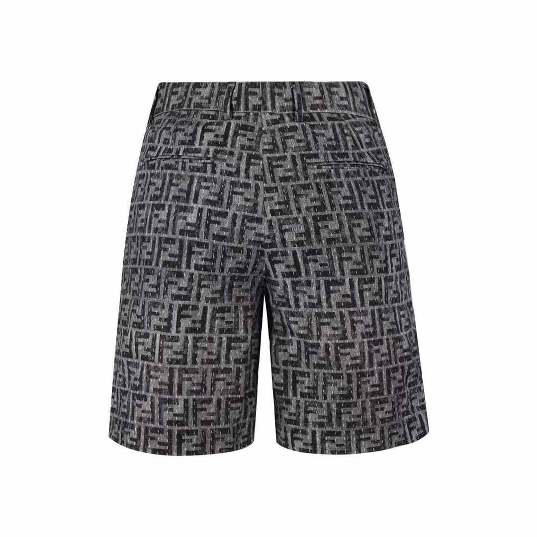 Fendi men's shorts featuring the signature FF monogram pattern