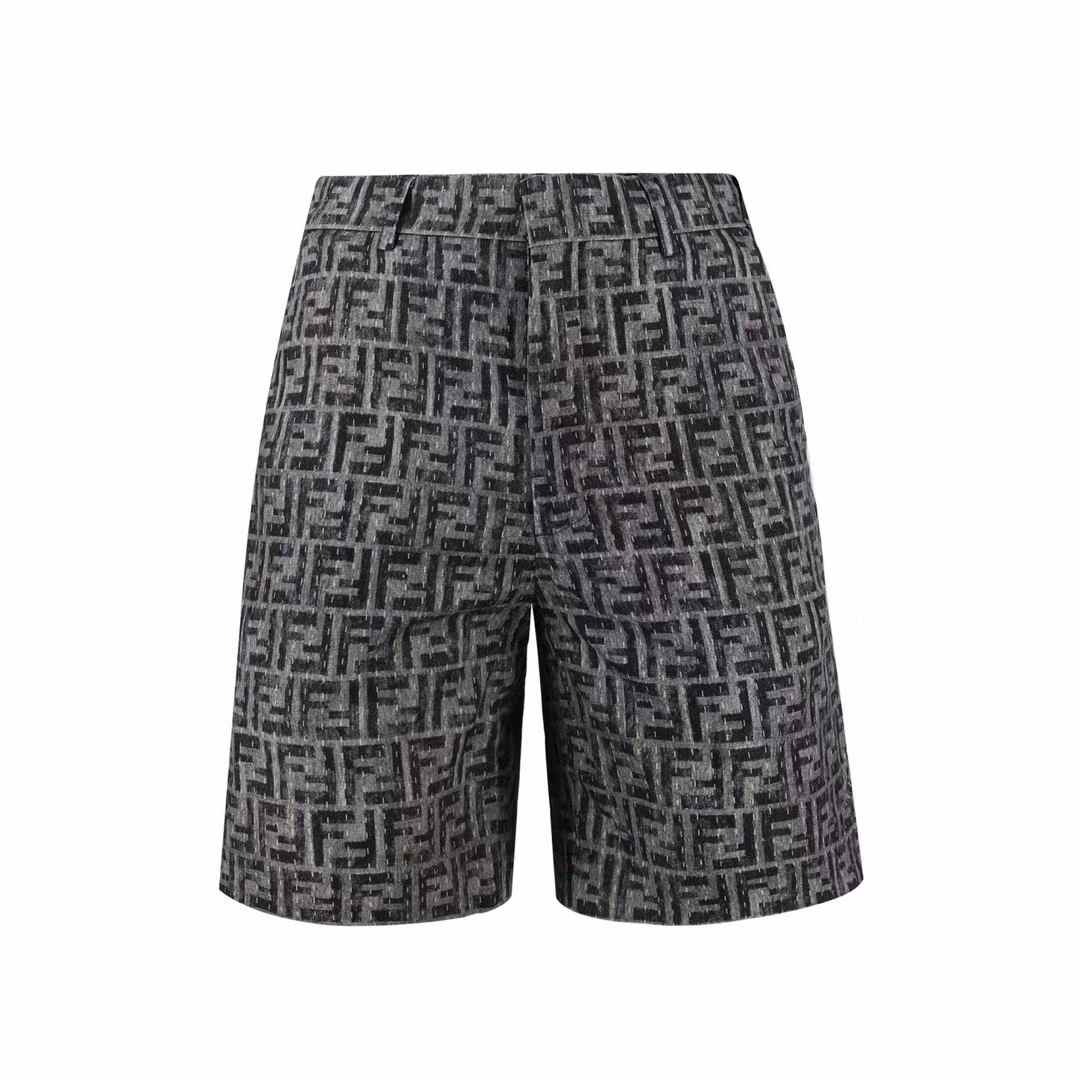 Fendi men's shorts featuring the signature FF monogram pattern