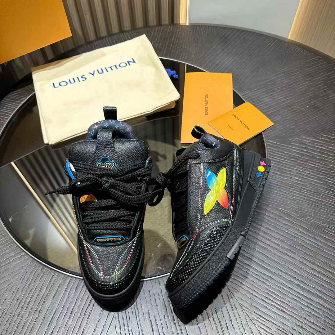 LV Skate Sneaker in black with multicoloR